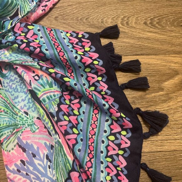 Lilly Pulitzer Resort Scarf High Tide Bringing Mermaid Back - Picture 5 of 6